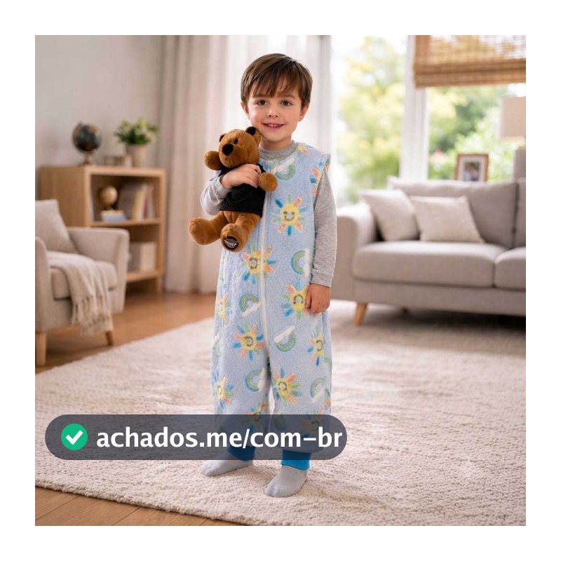 Macacão Saco de Dormir Pijama BEBÊ E INFANTIL térmico e anti-sufocante  inverno e meia estação em Soft Fleece Quentinho.