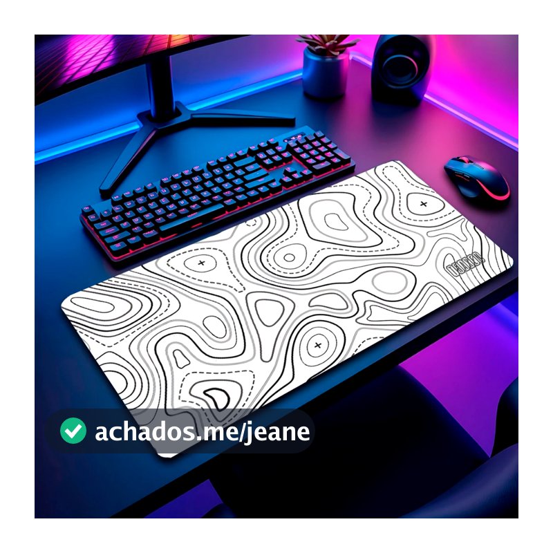 Mouse Pad Gamer Traxen Vários Tamanhos Abstrato Base Emborracha + Porta Copo