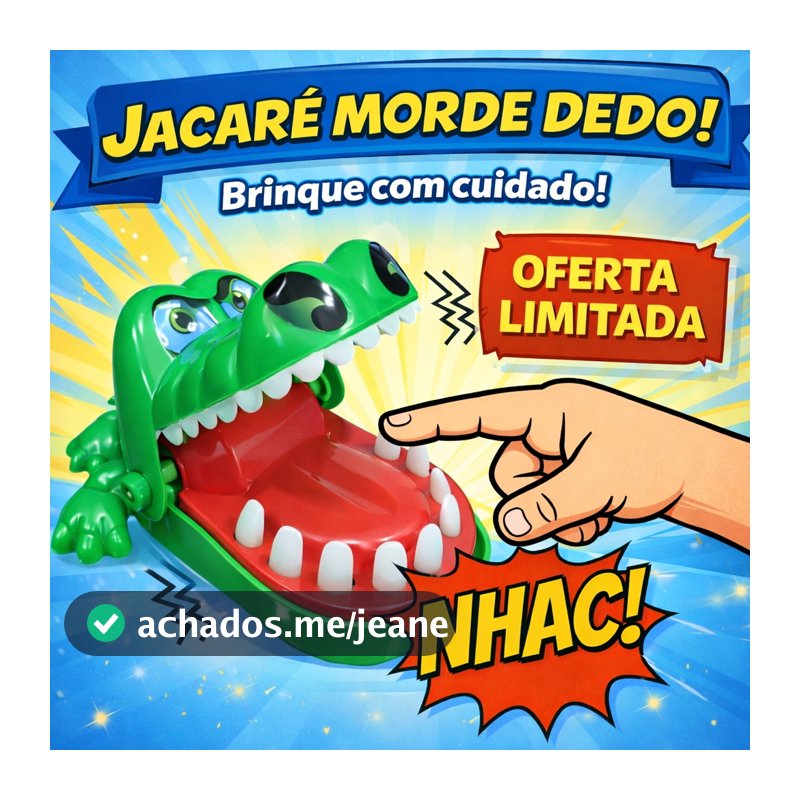 Jogo Crocodilo Morde Dedo Jacaré Dentista Brinquedo infantil Criança Aperta dente pirata pula