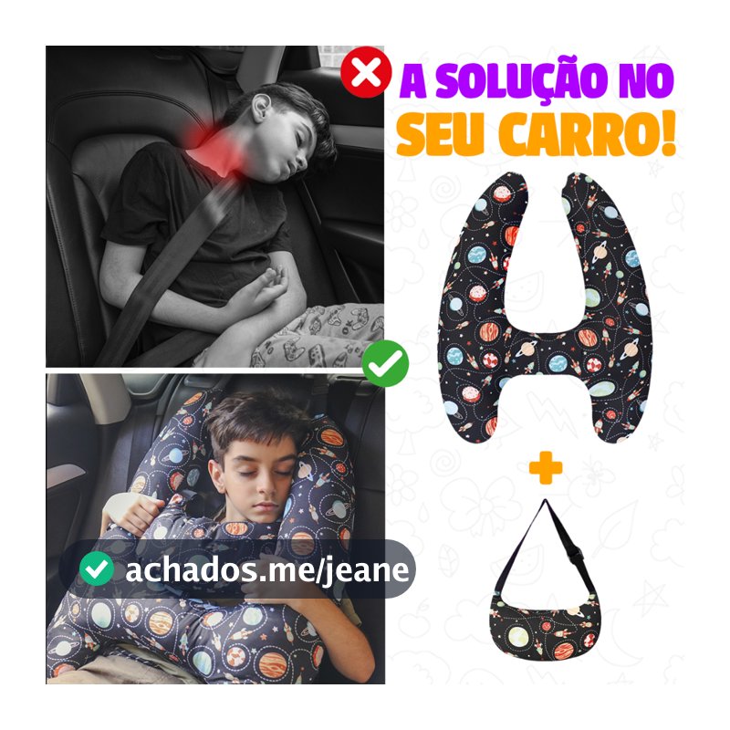 Almofada de Viagem H Para Carro Com Travesseiro Cinto De Segurança para Criança