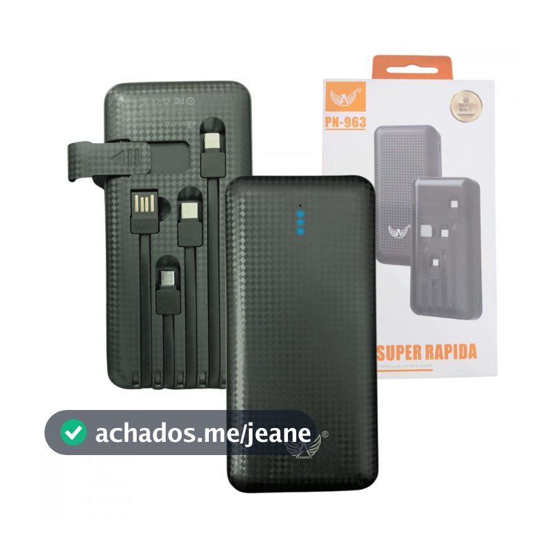 Power Bank 10000mAh 4 Saídas USB - Sempre Carregado!