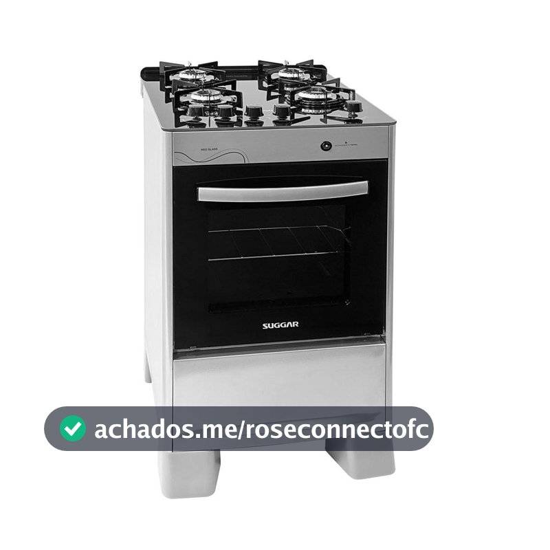 Fogão Suggar Neo Glass 4 Bocas Prata FGVNG410 Bivolt