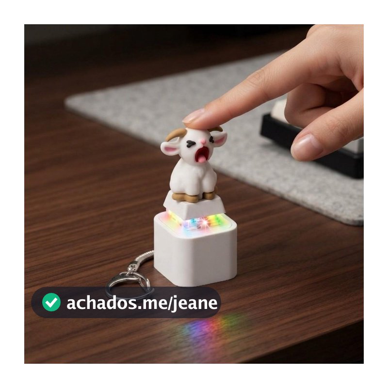 Chaveiro De Cabra Gritando A , Brinquedo De Botão De Inquietação Com Efeito Sonoro Recarregável , Brilho De LED