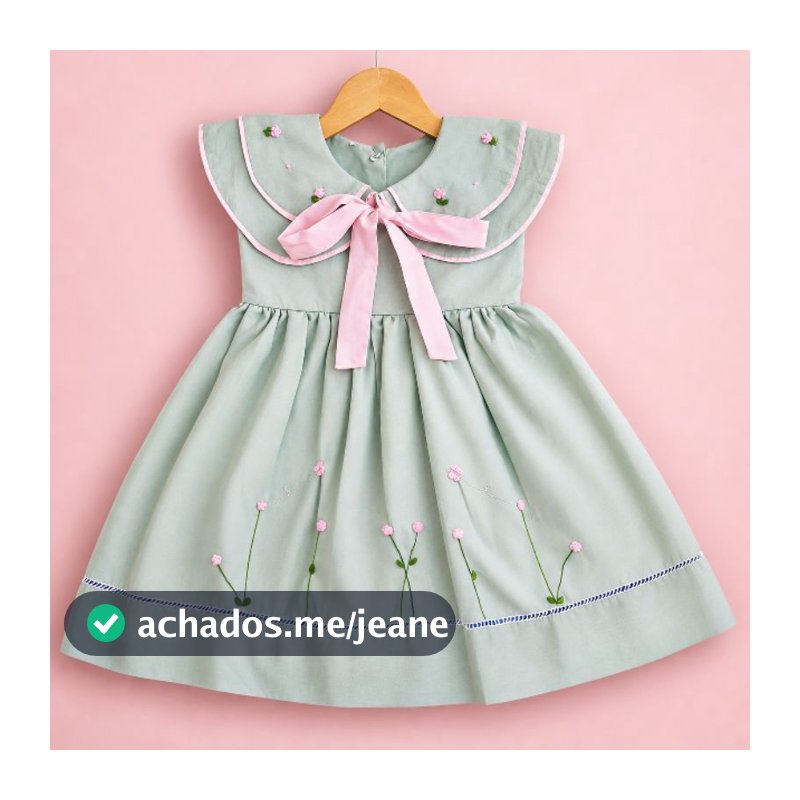 Vestido Bordado | 100% algodão - Pronta Entrega