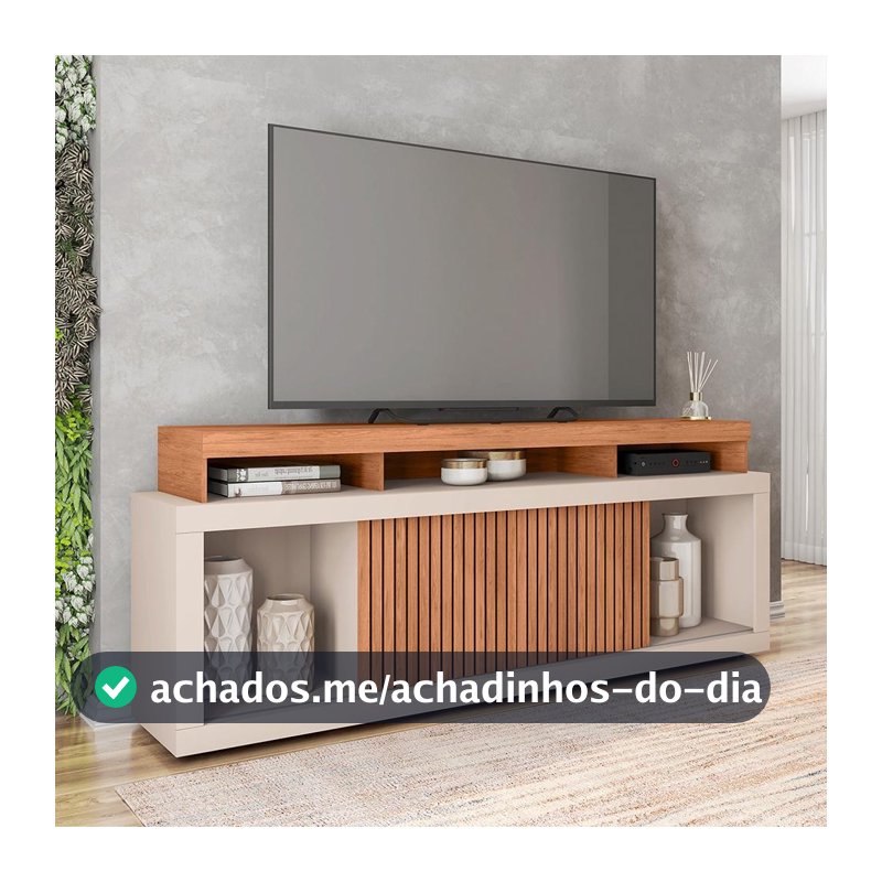 Rack Bancada Para TV Sala de Estar até 70 Polegadas Sun Freijó Caemmun