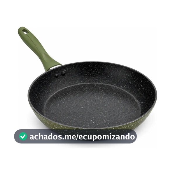Frigideira Cerâmica Antiaderente Grande 24cm Premium Compatível Todos Fogões Gás Cooktop Indução Elétrico Vitro Cerâmico