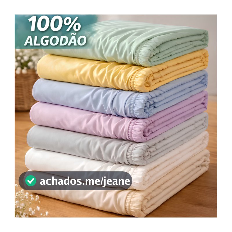 Lençol Avulso com Elástico Algodão 180 fios Solteiro Casal Queen King Respirável