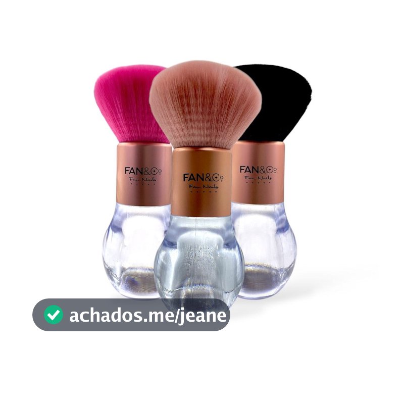 Pincel espanador de pó de unhas pincel de maquiagem FAN NAILS
