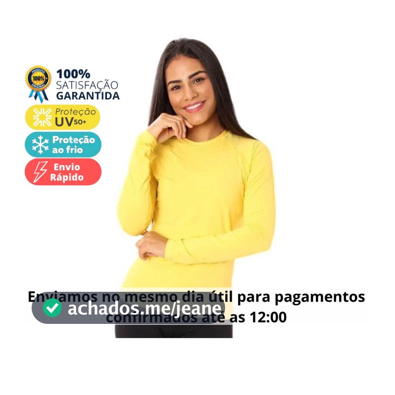 Camisa Térmica Feminina Proteção UV 50+ Várias Cores