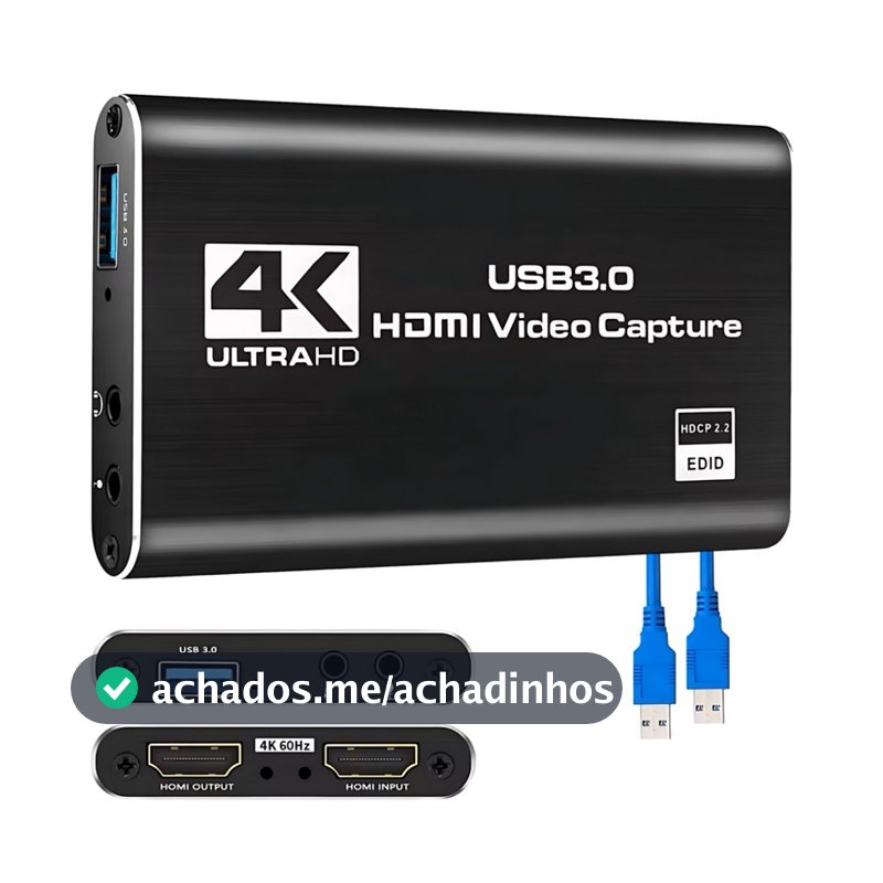 Placa Captura Video 4k Hdmi Usb 3.0