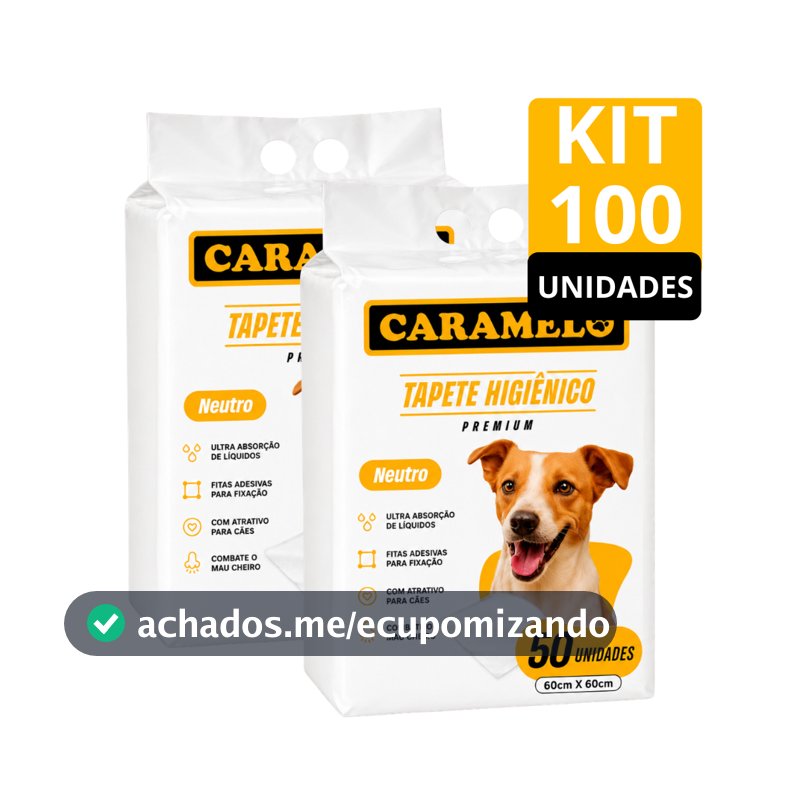 Kit 2 Pacotes Tapete Higiênico Premium Caramelo - Não Vaza Super Abosorvente