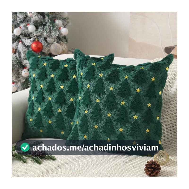 Capa De Almofada De Árvore De Natal , Decorativa Bordada Para Sofá E Sala De Estar , Sem Inserção