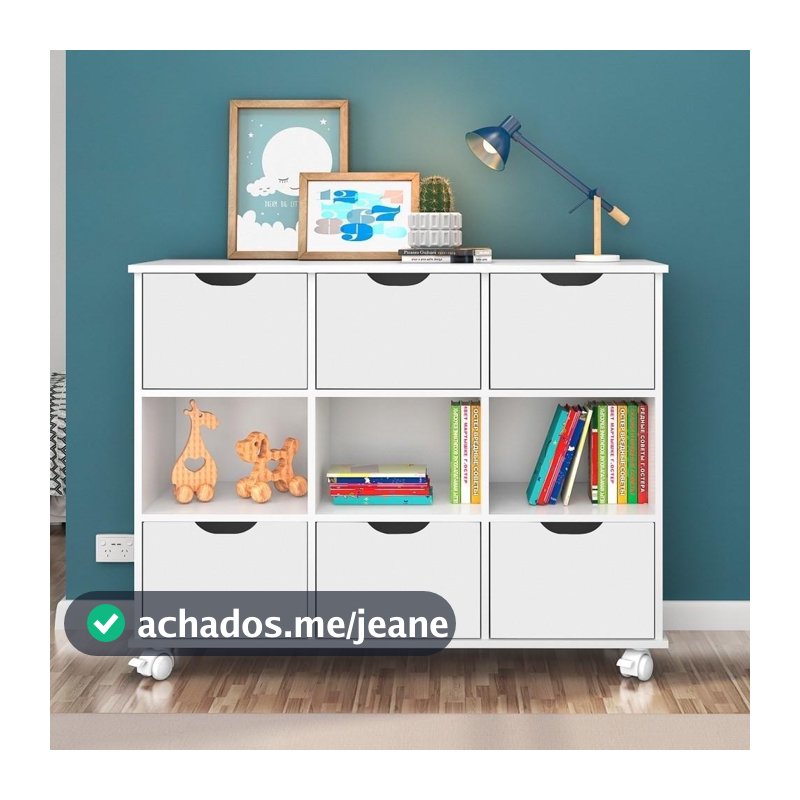 Nicho Organizador com Rodízios Toys 6 Gavetas Q01 Branco - Mpozenato