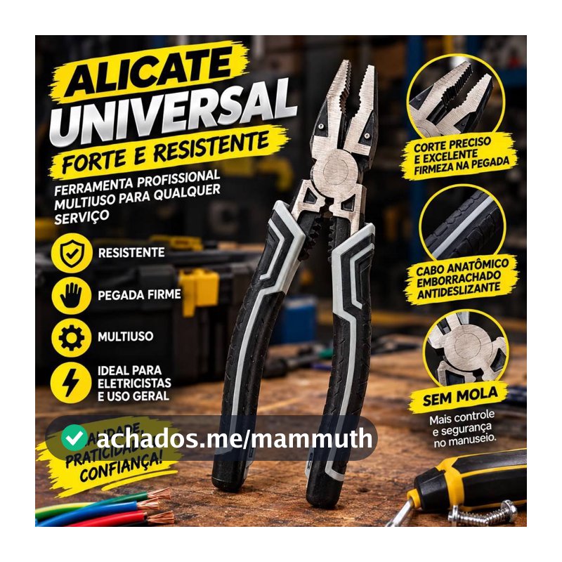 Alicate TITANIUM Universal Multifuncional Diagonal Corta E Decapa Fio Eletricista Profissional