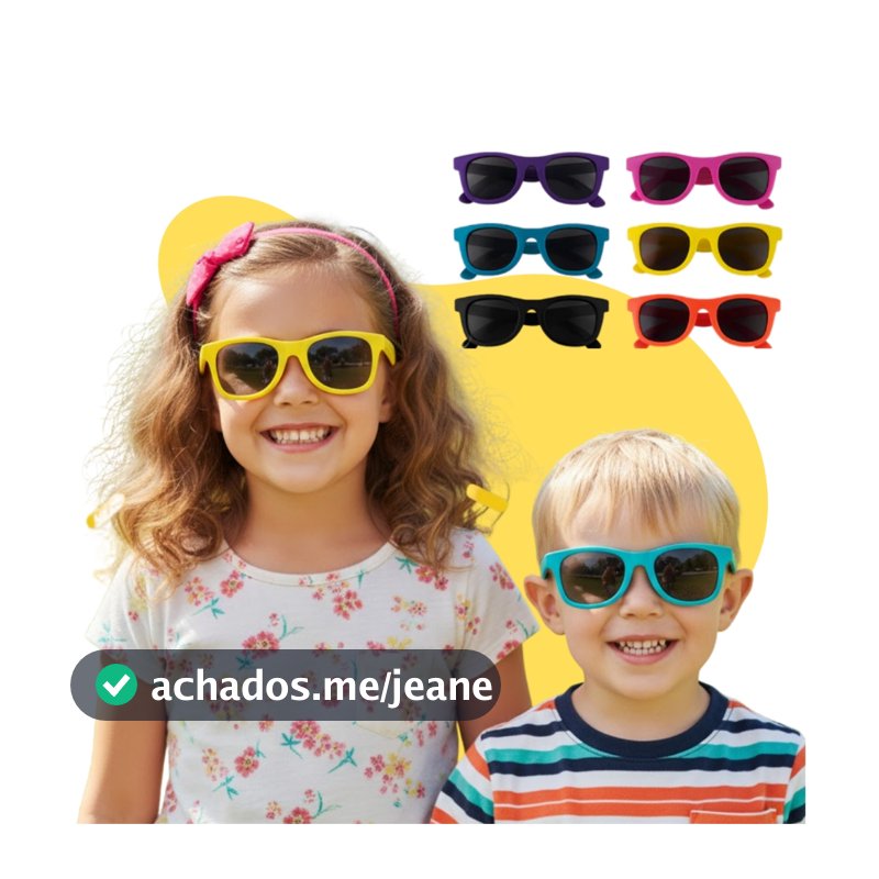 Óculos De Sol Flexível Infantil Silicone Menino Menina