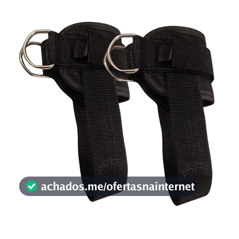 Puxador Tornozeleira Alça Para Cross Over Glúteo Puxador Preto