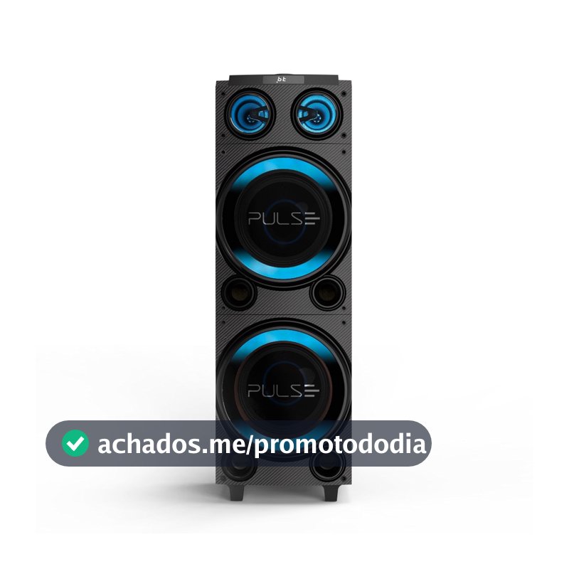 Caixa de Som Torre Pulse Double 10 Pol. 1800W RMS BT LED - SP507
