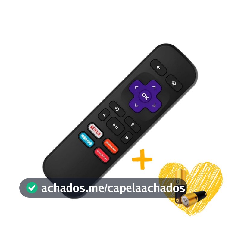 Controle Compatível com Roku Smart TV Express 3930mx 3930r 3910x 3930br | Reposição | Compatível