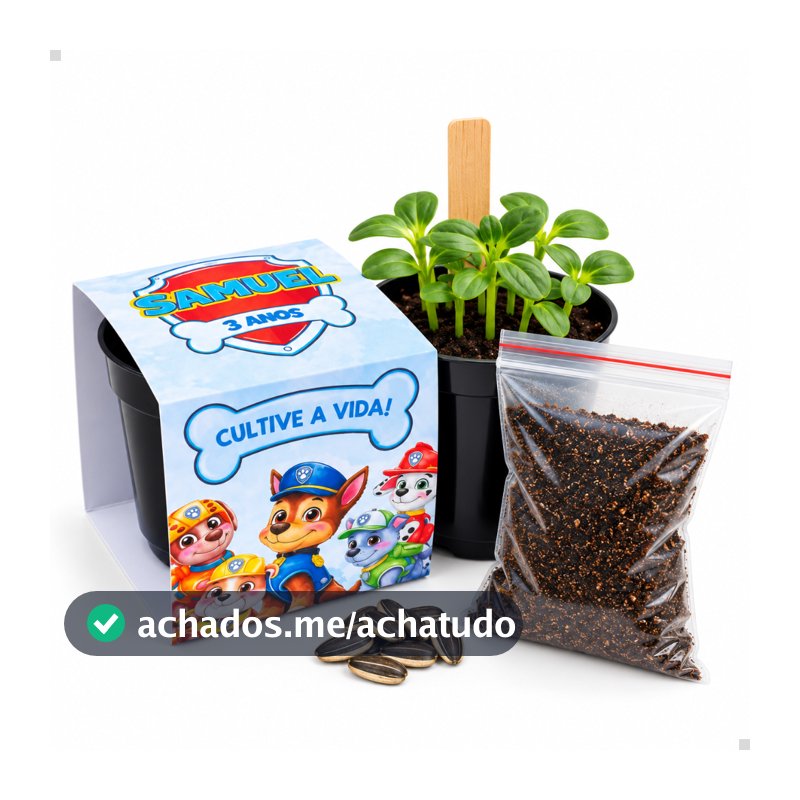 Lembrancinha Para Plantar Personalizada Kit Plantio Patrulha Canina Lembrancinha Ecológica Aniversário