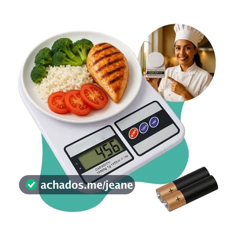 Kit 3 Balanças Digitais de Cozinha 10kg SF-400B