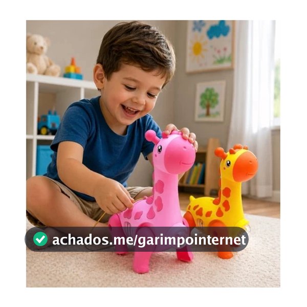 Brinquedo Girafa Elétrico Com Som Luz E Movimento Brinquedo Animal