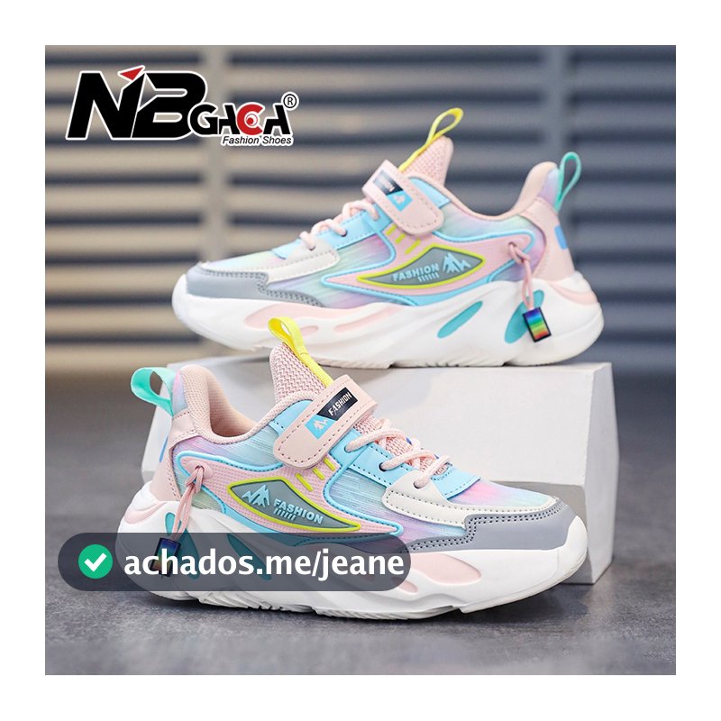 Sapatos De Tênis Para Crianças De 5-18 Anos De Idade Casuais Meninas De Malha De Couro Corrida Esportiva Tamanho 27-39