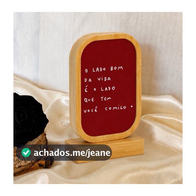 Porta Retrato Bambu Personalizado Frase Foto Ilustração Presente Dia dos Namorados Criativo Desenho