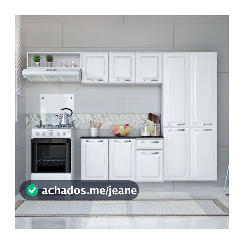Cozinha Compacta Itatiaia Amanda Plus com 10 Portas 1 Gaveta e 8 Prateleiras 245cm