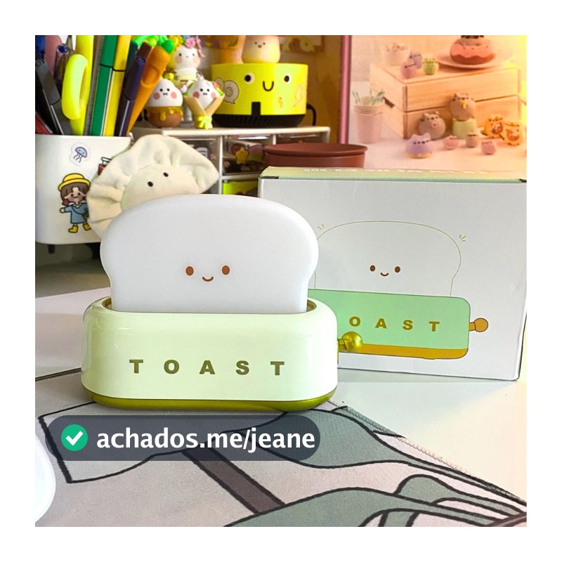 Luminária Torradeira Led Usb Com Dimmer e Timer Programável Decoração Quarto Infantil