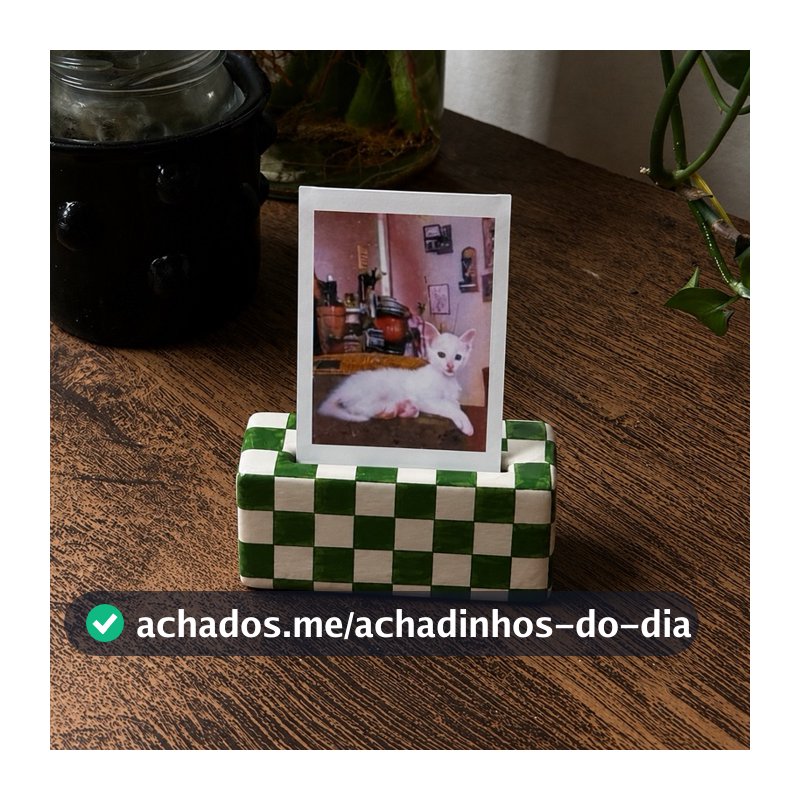 Porta polaroid INSTAX MINI xadrex artesanal feito à mão para decoração