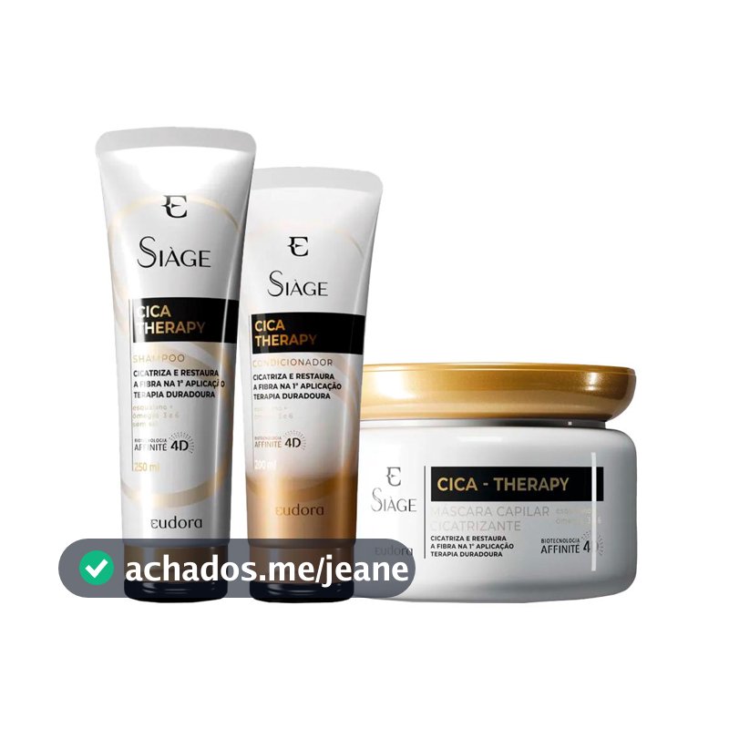Kit Eudora Siáge Cica Therapy - Shampoo e Condicionador e Máscara