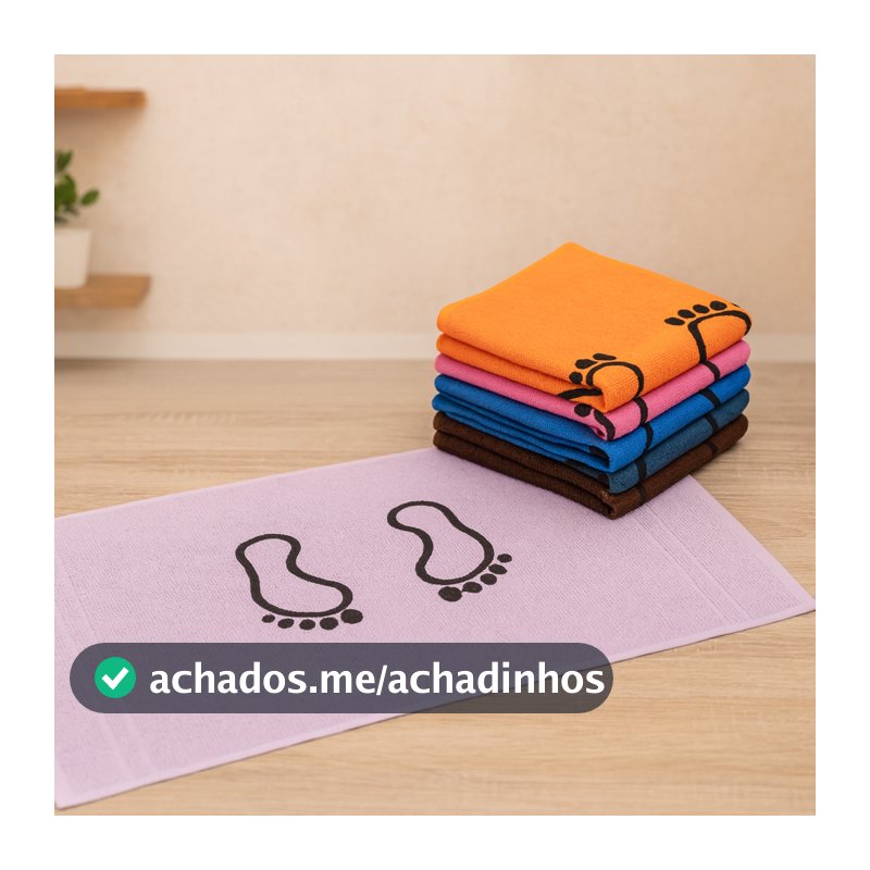 Kit 5 Toalhas de Piso Tapete Para Banheiro Maria