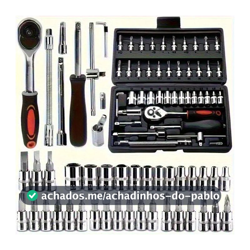 40 Peças / 46 Peças Jogo De Chave Catraca Caixa De Ferramentas para Reparo de Carros / Conjuntos de Chaves