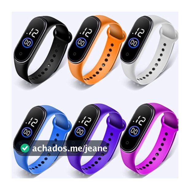 Relógio feminino digital m4 led A prova água Esportivo masculino Unissex