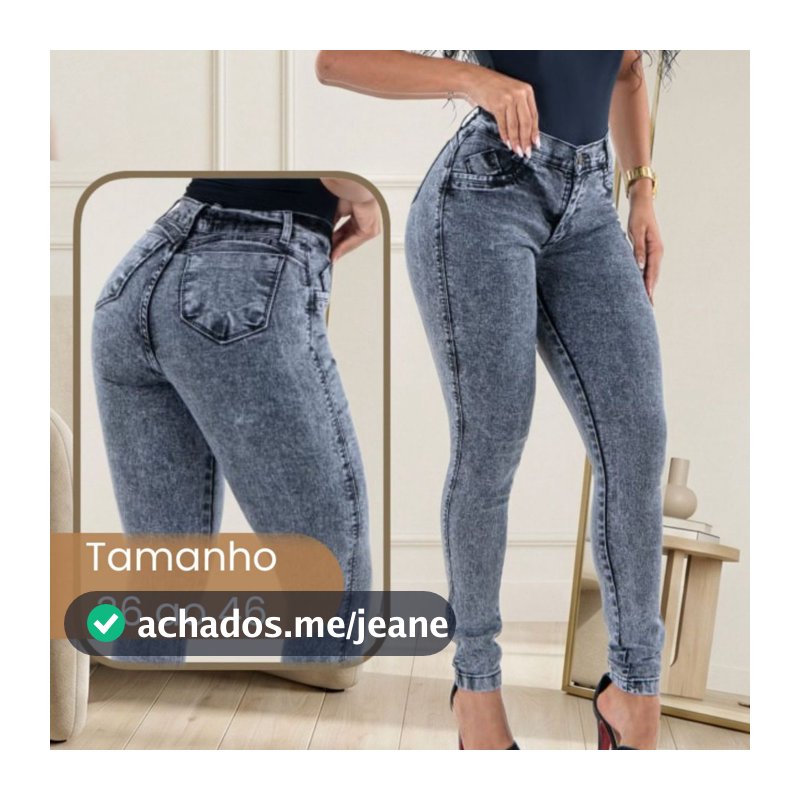 Calça Jeans Feminina Grafite Skinny Encorpada JEANS PREMIUM