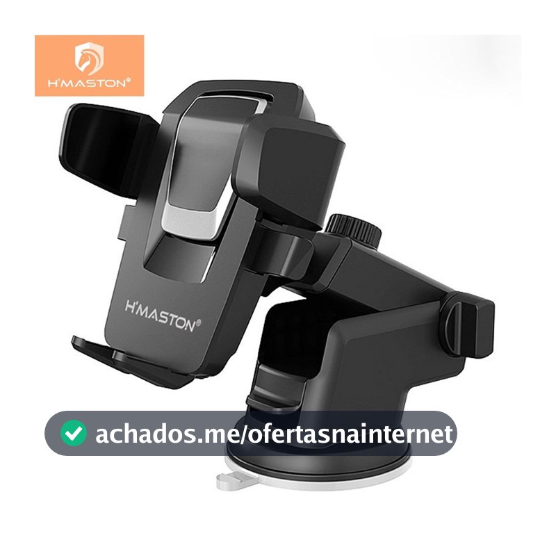 H'Maston CJ-02 Suporte Celular GPS Veicular Carro Universal 360° Trava Automática Ajustável