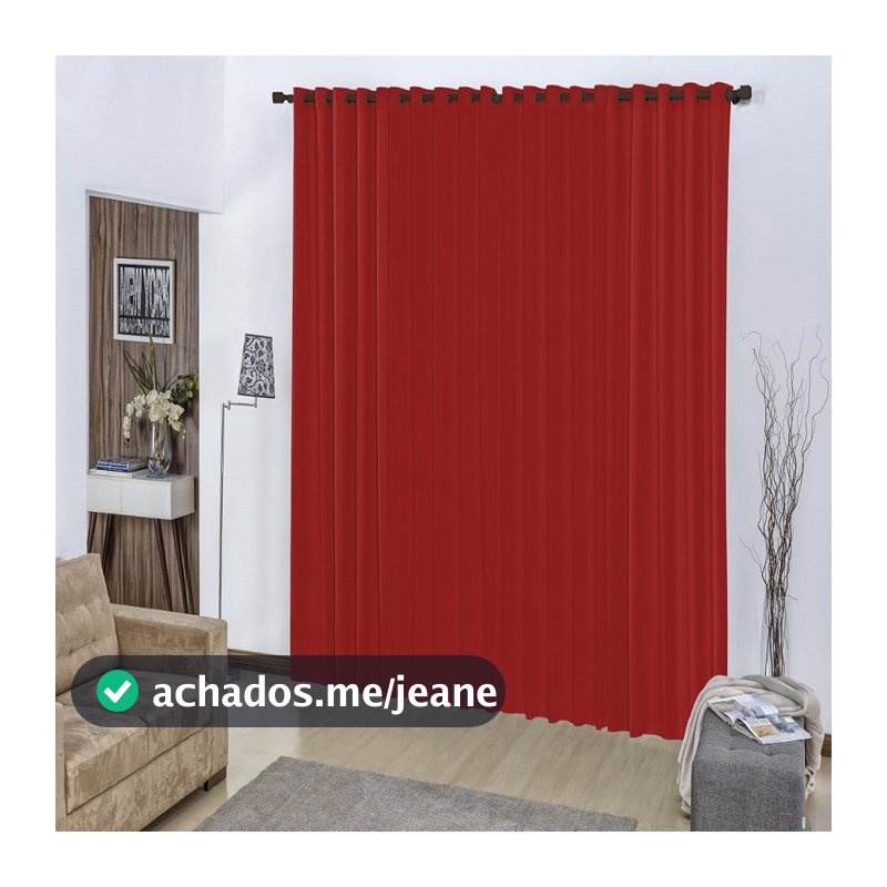 Cortina | 2,40x1,40 | p/ Quarto/Sala/Cozinha - Para Varão com Ilhós