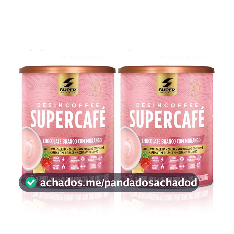 Kit 02 Supercafé Chocolate Branco com Morango