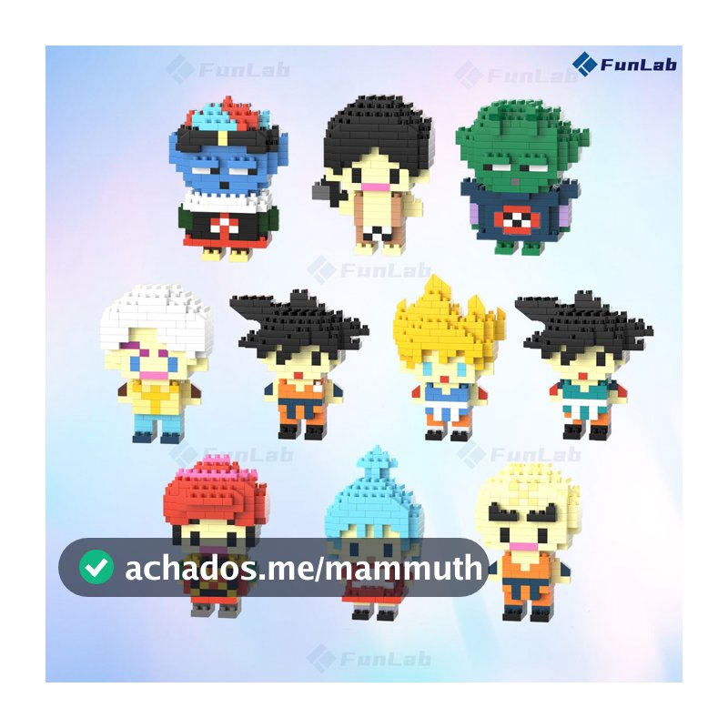 Blocos de Montar Mini Brinquedo DIY Criativo- Boneco Anime Decoração