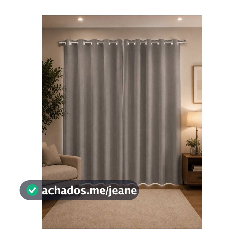 Cortina Linho de Ilhós 100% Blackout Vedação total Janelas Quarto Sala Escritório Acabamento Premium