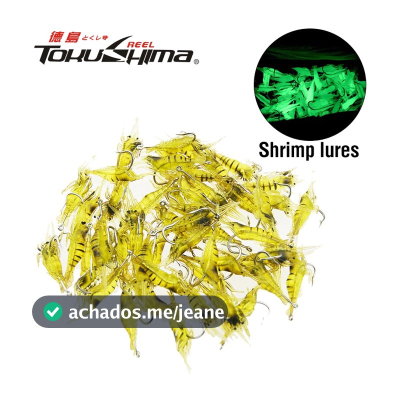 Isca De Pesca De 4cm Macia Luminosa Para Camarão Com Anzol Contas Giratórias De Artificial De Silicone Brilhante Água Salgada Doce