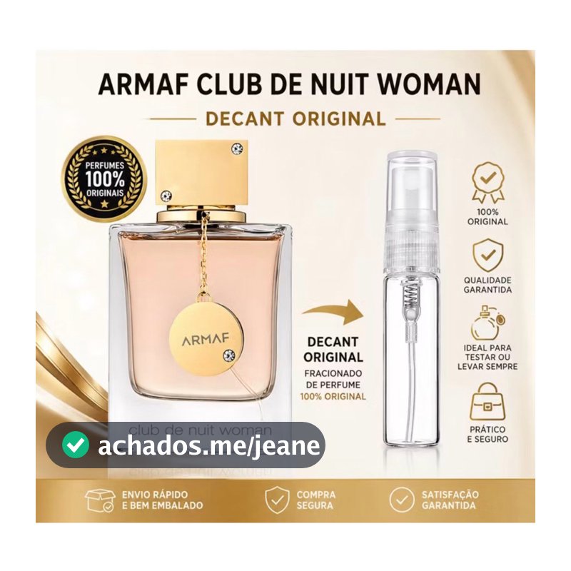 Perfume Arabe Armaf Club De Nuit Woman Feminino Perfume Eau De Parfum