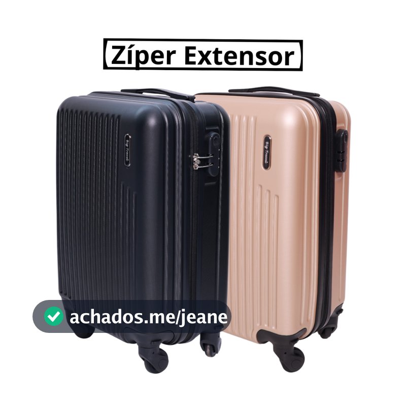 Kit 2 Malas 10Kg Com Extensor Viagem Giratória Anti-Furto Abs Férias Bagagem de Mão Cabine Avião Bordo