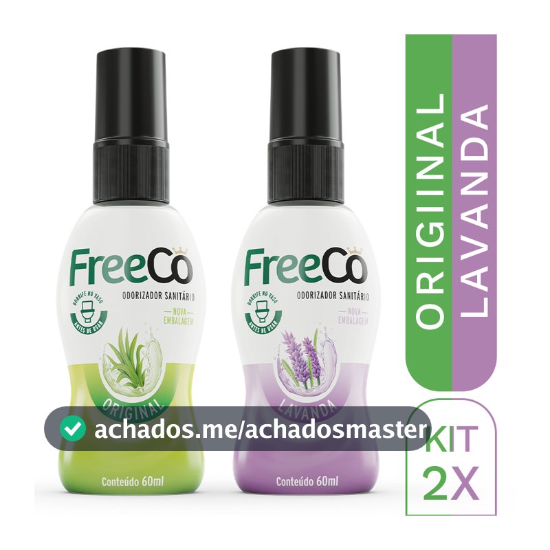 Kit 2 Bloqueadores de Odores FreeCô – 1 Original + 1 Lavanda