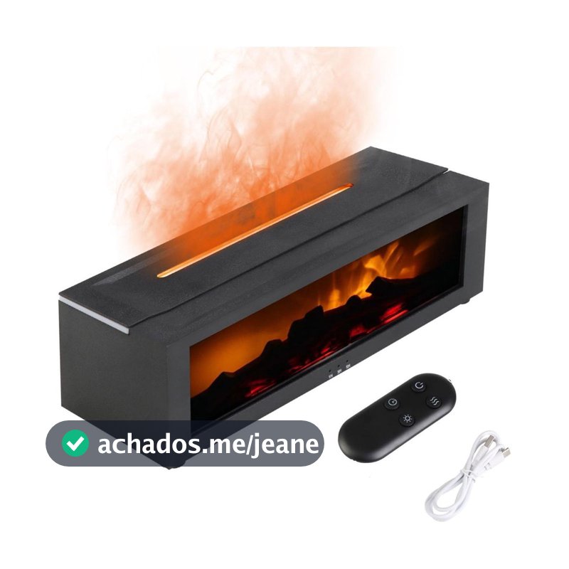 Umidificador Difusor Fragrância Lareira RGB  Aromaterapia