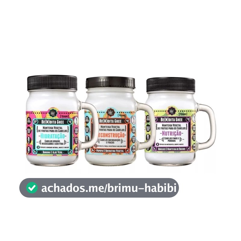 Kit Lola Cosmetics Grande Cronograma Capilar Be(m) dita Ghee 3x350g