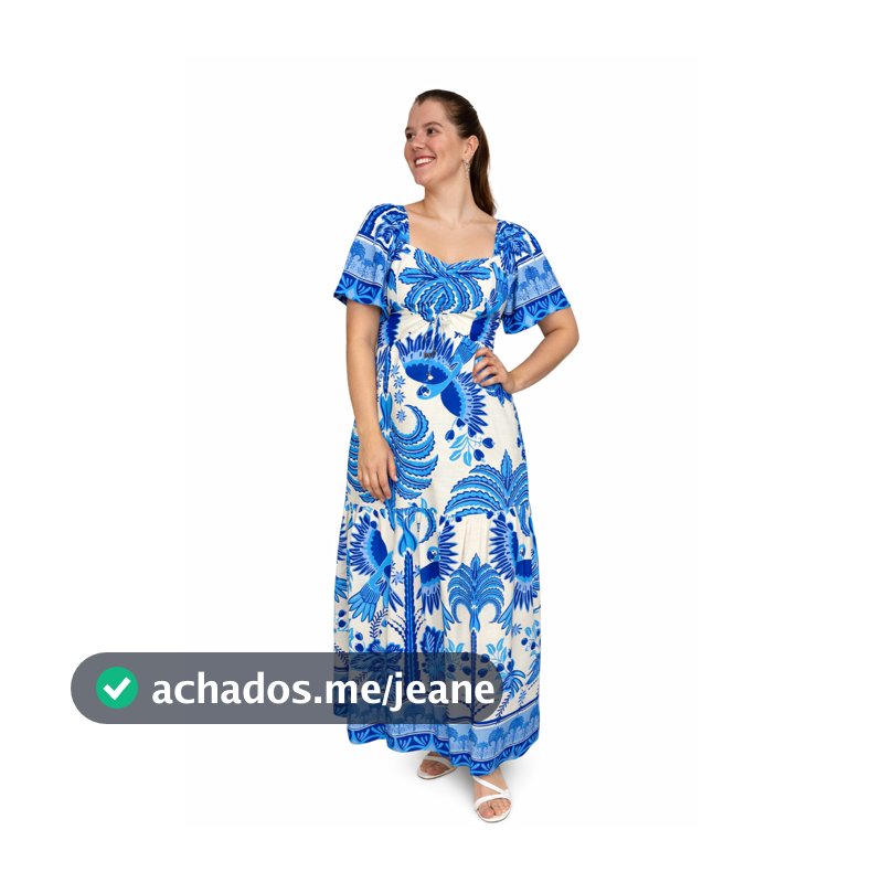 🔥 Vestido Longo Estampado estilo COLORIDO com Manga Curta – Conforto + Estilo + Elegância + SOFISTICAÇÃO