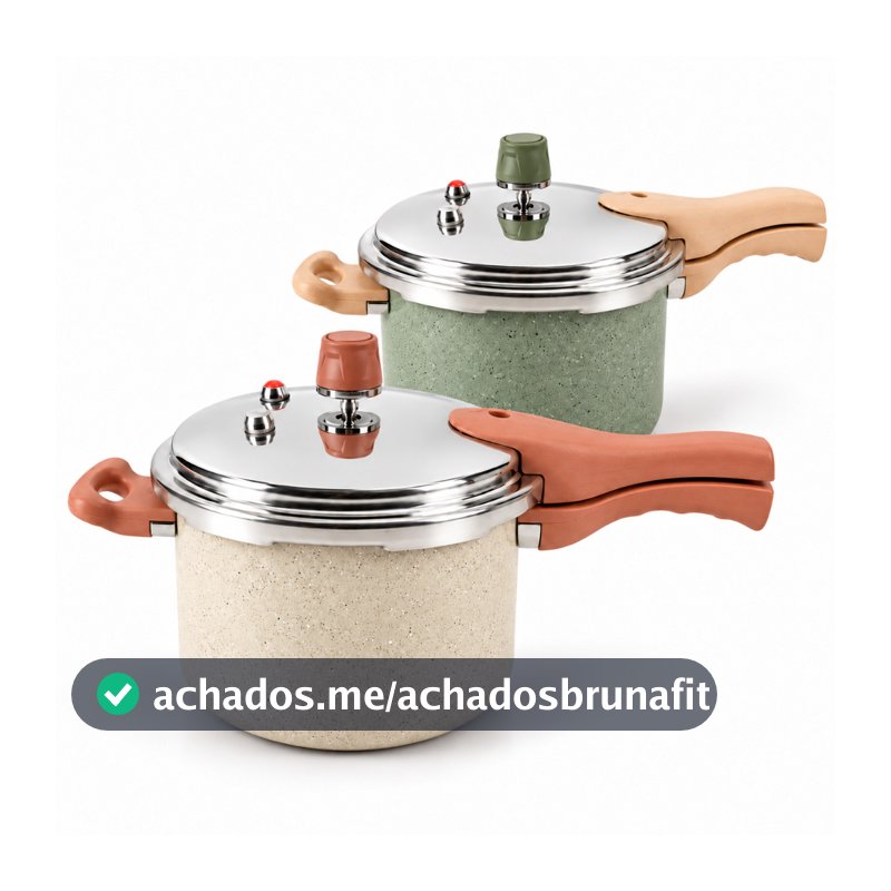 Panela De Pressão Antiaderente 4,4L Com Revismento Em Ceramica Indução Gás