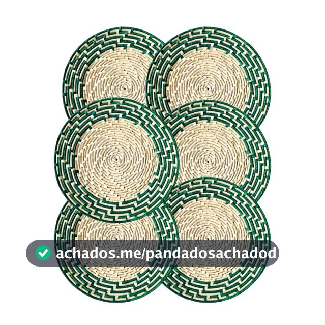 Kit  Sousplat Ondinha Verde 35cm Coisas Diferentes Para Casa Natal Decoração Elegante