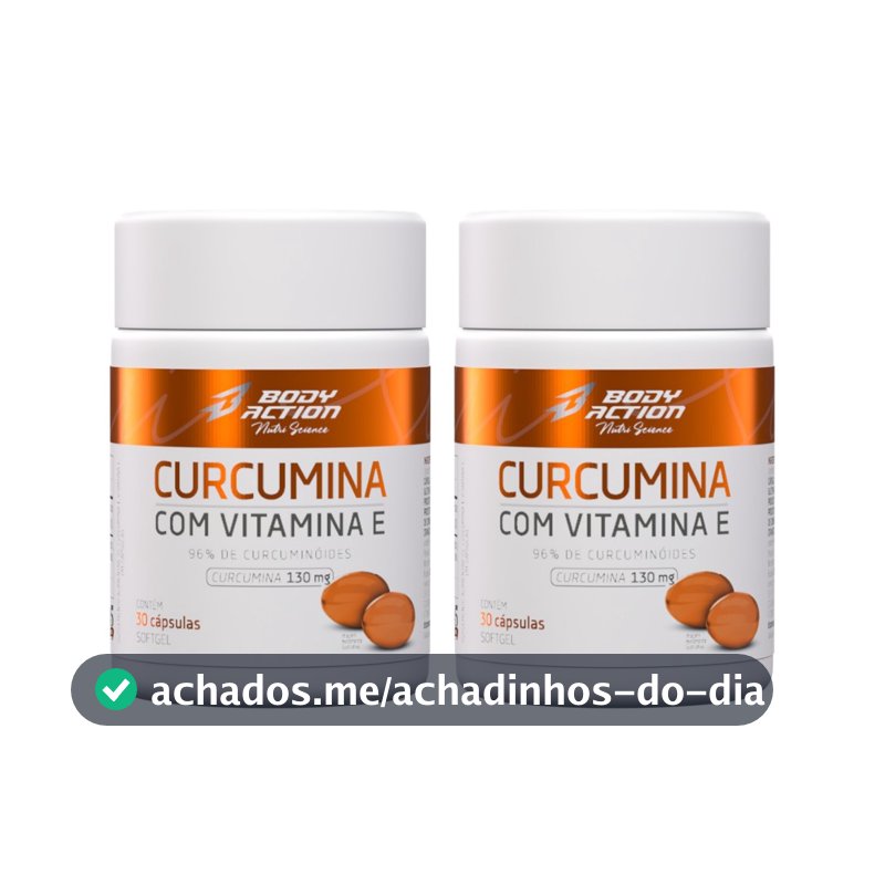 Kit 2x Cúrcuma Com Vitamina E - 30 Caps - 2 Meses Bodyaction